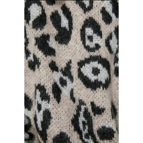 Zara Leopard Oversized Slouch Sweater Crewneck - Picture 14 of 14
